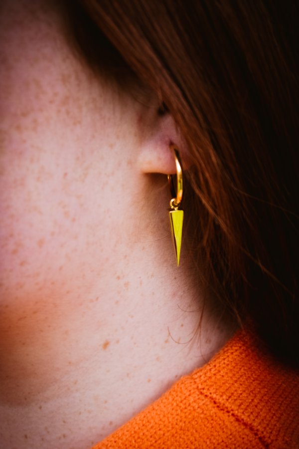Lime Spike Earrings — Macro